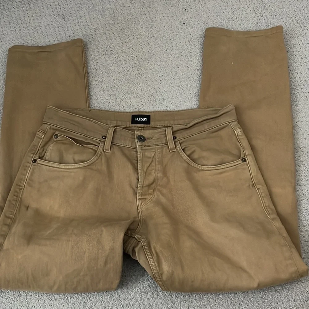 HUDSON Byron five pocket straight button fly color jeans Sz 32‎